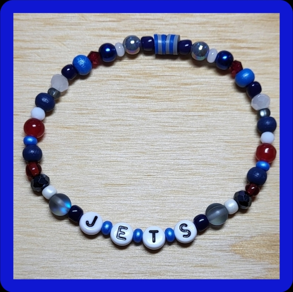 JETS Friendship Bracelet, Size 8"